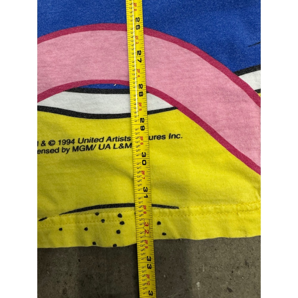 Vintage 1994 Pink Panther All Over Print T-Shirt Beach Tropical One Size - Picture 8 of 8